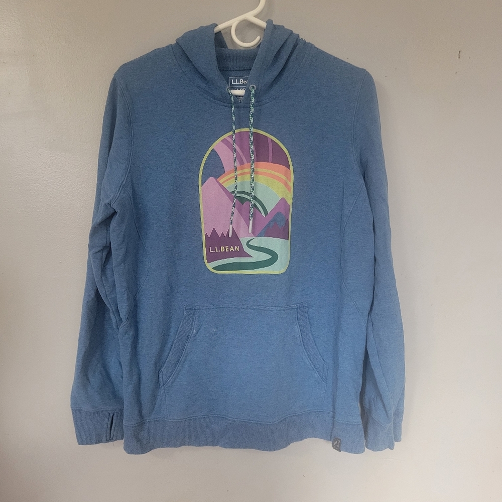 L.L. Bean Blue Hooded Sweatshirt